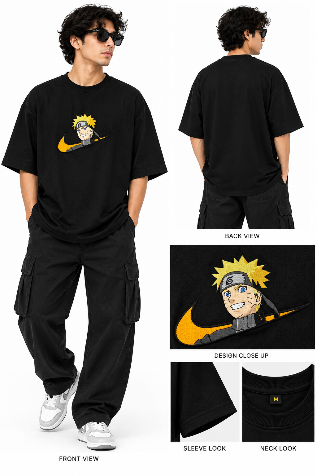 Naruto embroidered tshirt