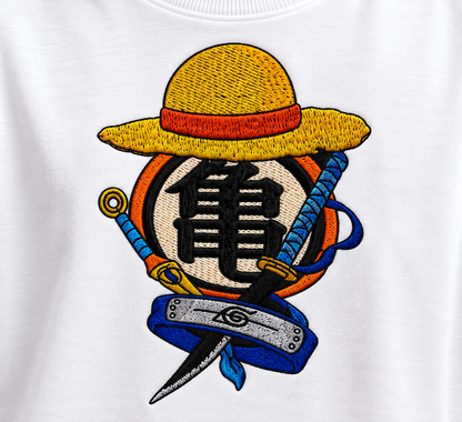 Anime x embroidery oversized tshirt