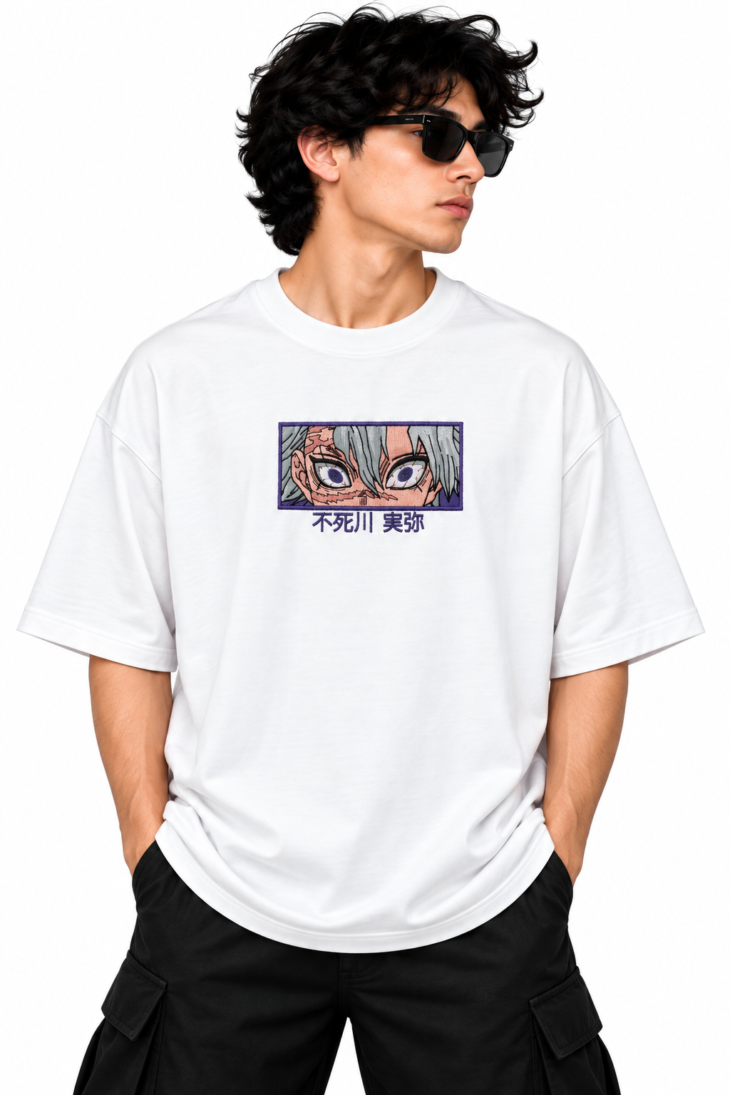 Sanemi Shinazugawa embroidered tshirt