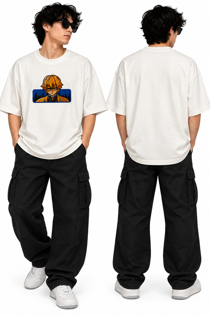 Zenitsu Agatsuma embroidered tshirt