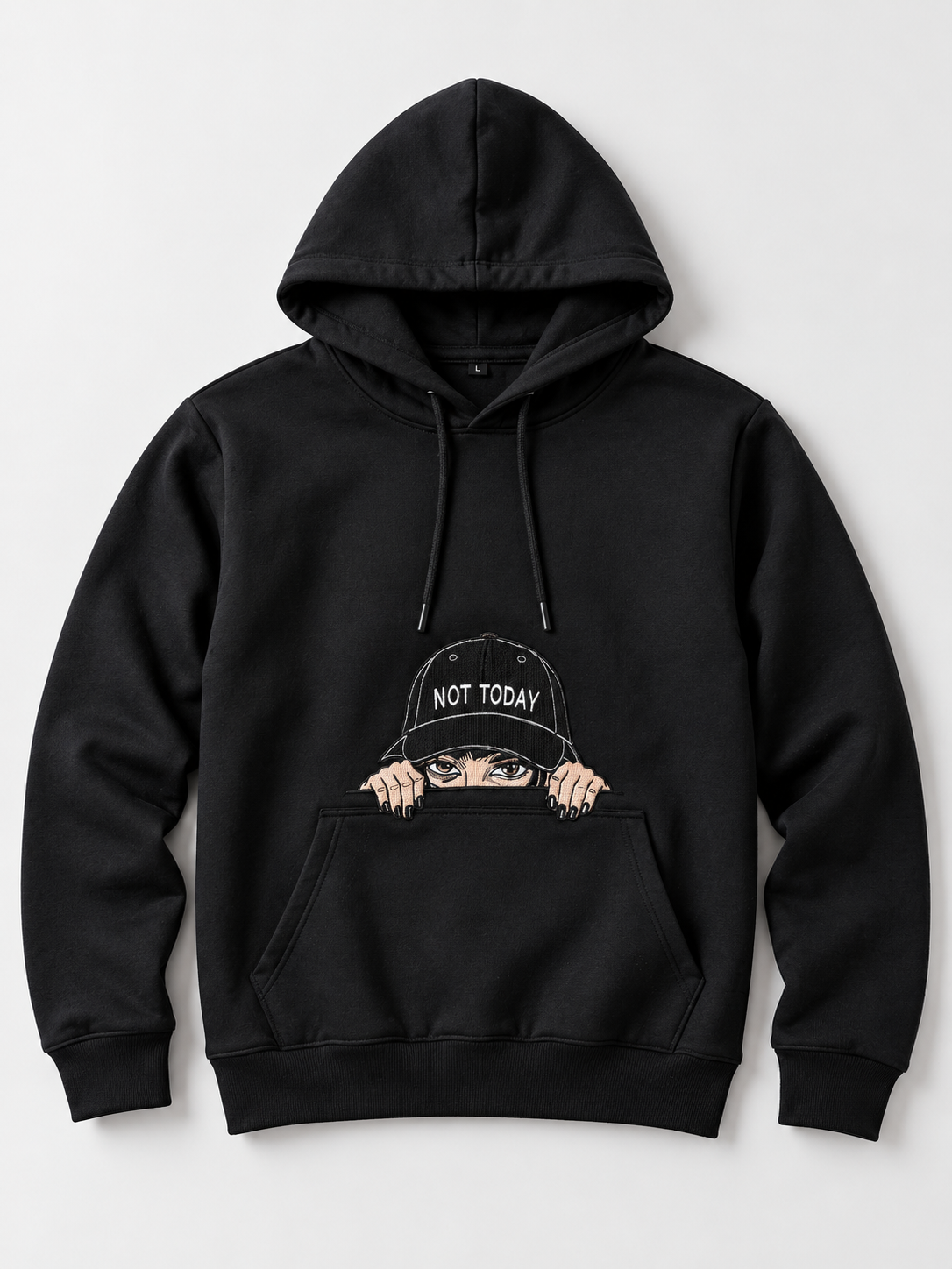 Not Today Embroidered Hoodie
