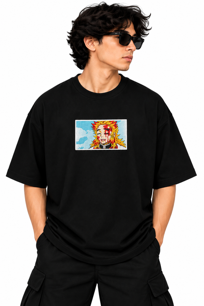 Kyojuro Rengoku embroidered t-shirt