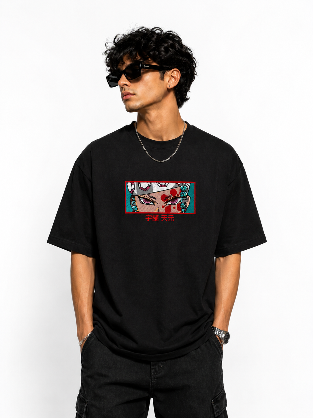 Tengen Uzui Eyes Embroidered T-shirt