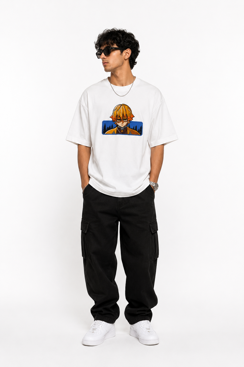 Zenitsu Agatsuma embroidered tshirt
