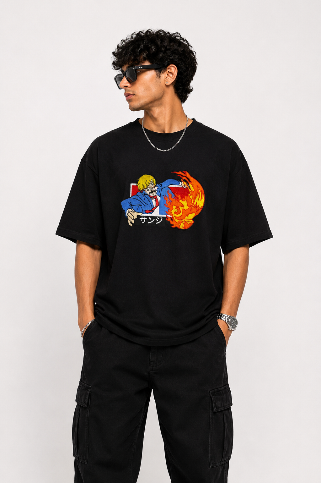 Sanji embroidered tshirt