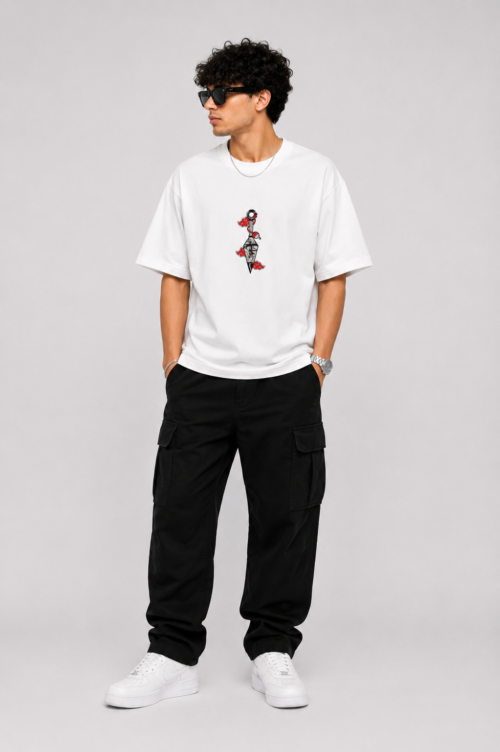 kunai embroidered tshirt