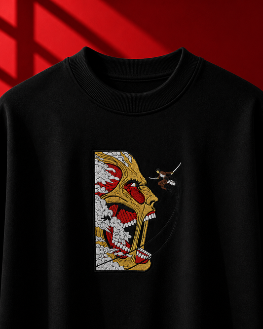 Attact on titan embroidered tshirt