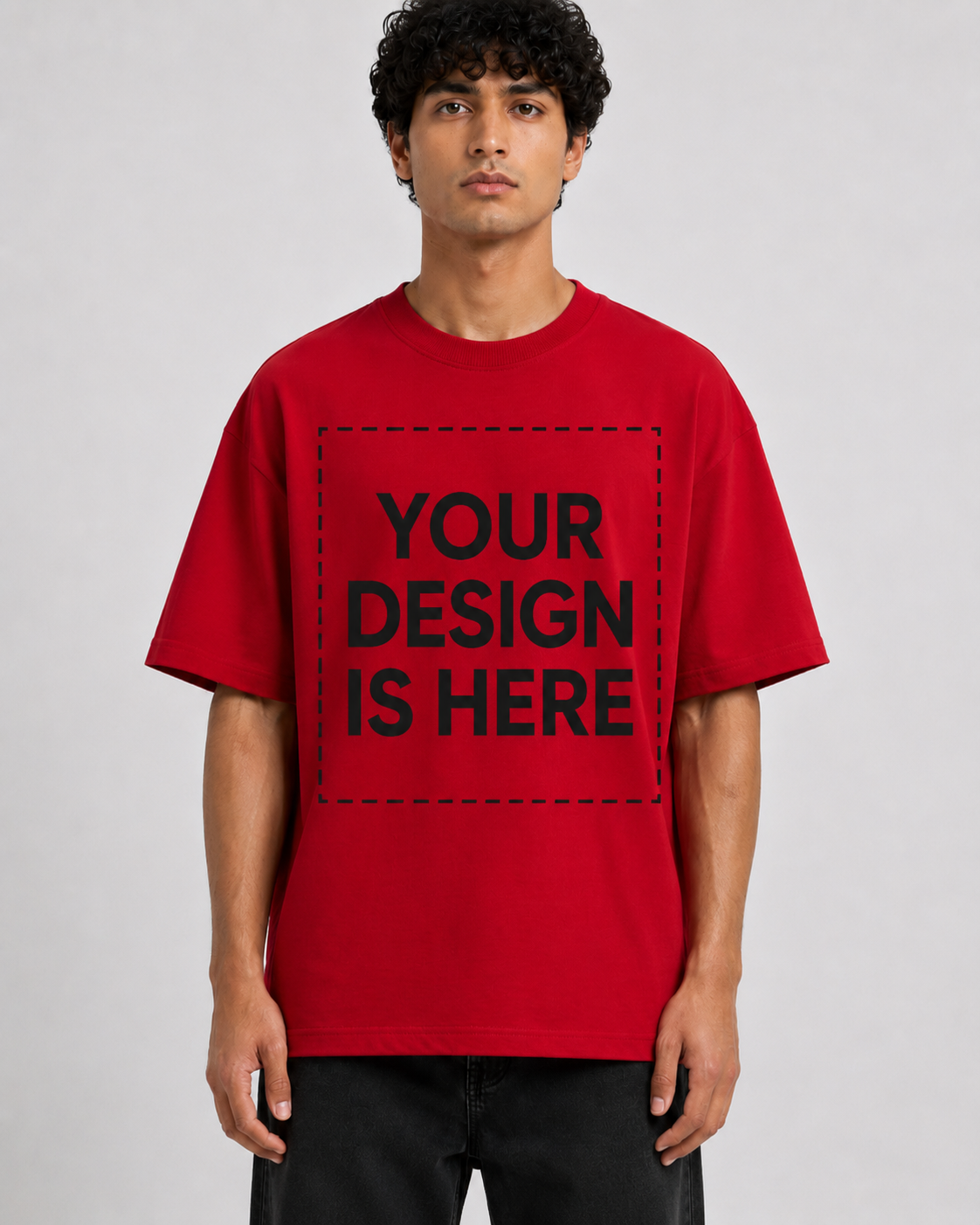 Custom Design Embroidery Oversized T-shirt ( Anime , portrait , pets , cars etc )