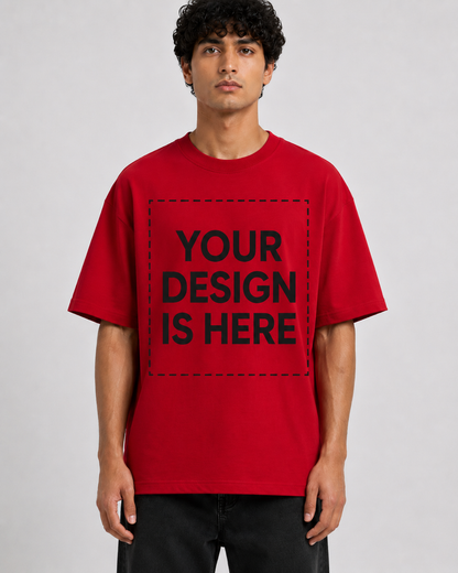 Custom Design Embroidery Oversized T-shirt ( Anime , portrait , pets , cars etc )