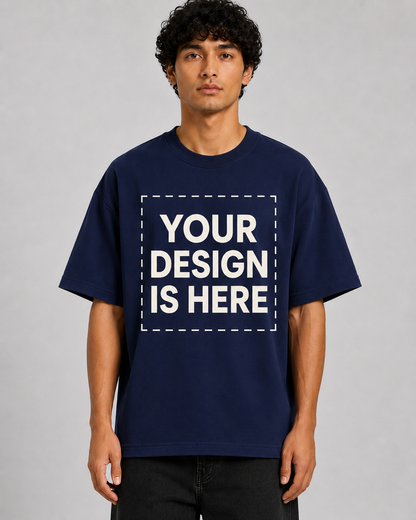 Custom Design Embroidery Oversized T-shirt ( Anime , portrait , pets , cars etc )