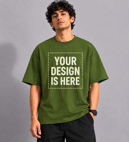 Custom Design Embroidery Oversized T-shirt ( Anime , portrait , pets , cars etc )