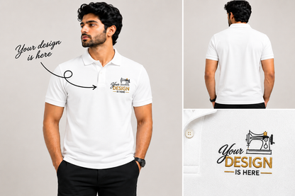 POLO T-SHIRT WITH CUSTOM EMBROIDERY LOGO