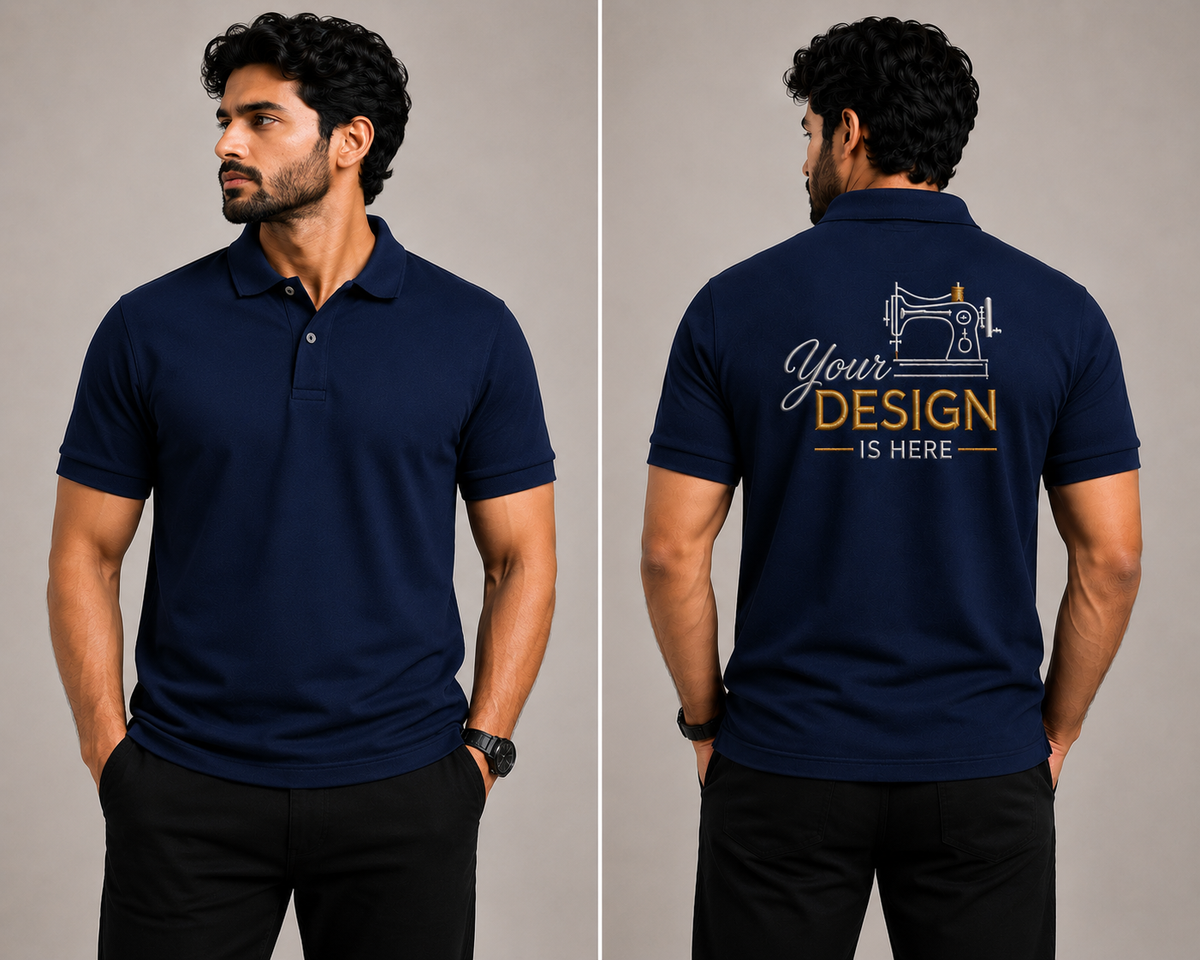 POLO T-SHIRT WITH CUSTOM EMBROIDERY LOGO