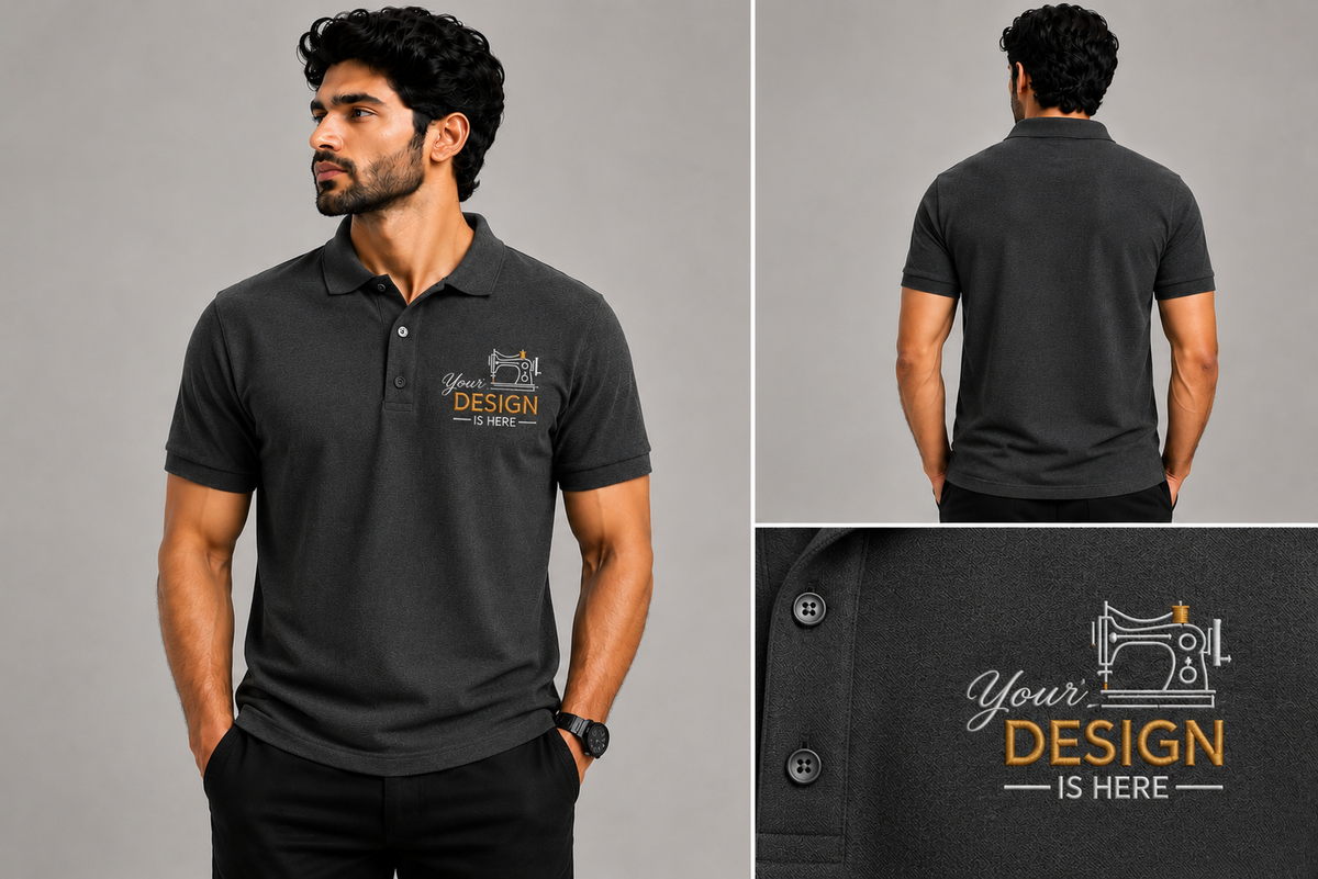 POLO T-SHIRT WITH CUSTOM EMBROIDERY LOGO