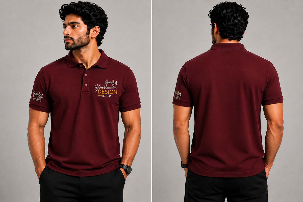 POLO T-SHIRT WITH CUSTOM EMBROIDERY LOGO