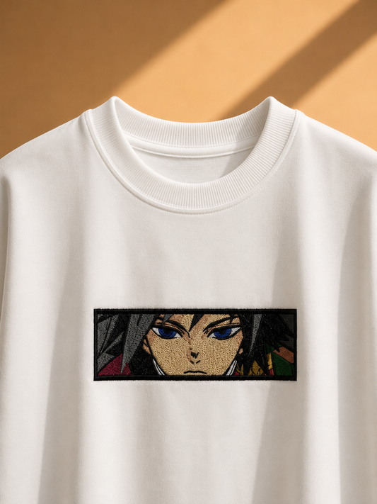 Giyu Tomioka Embroidered t-shirt