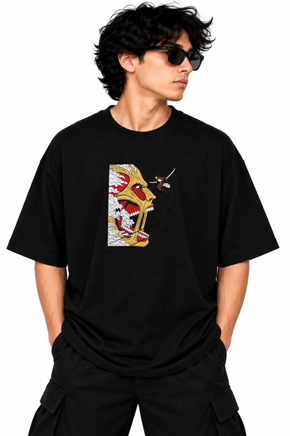 Attact on titan embroidered tshirt