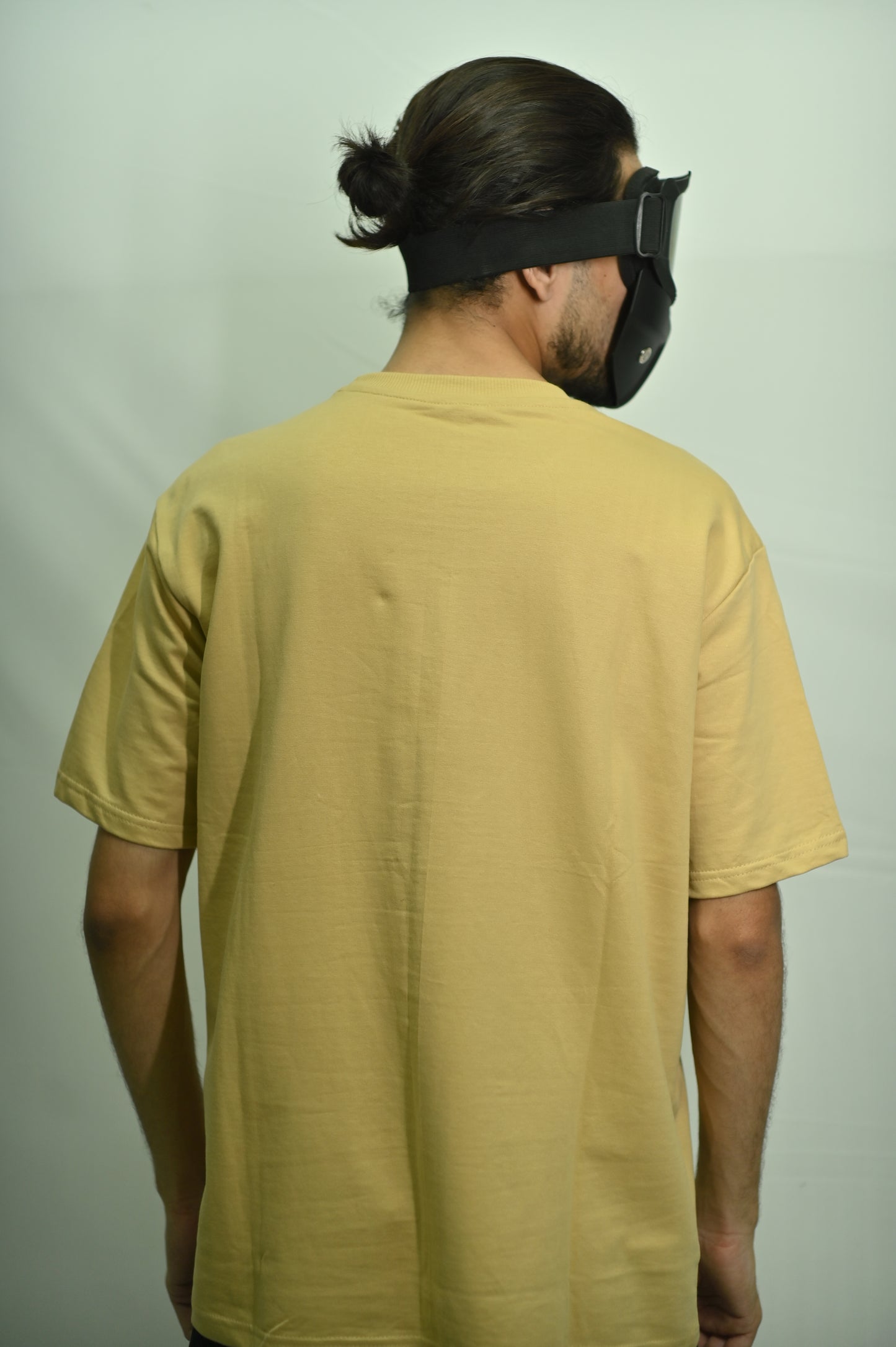Bunny embroidered beige oversized t-shirt