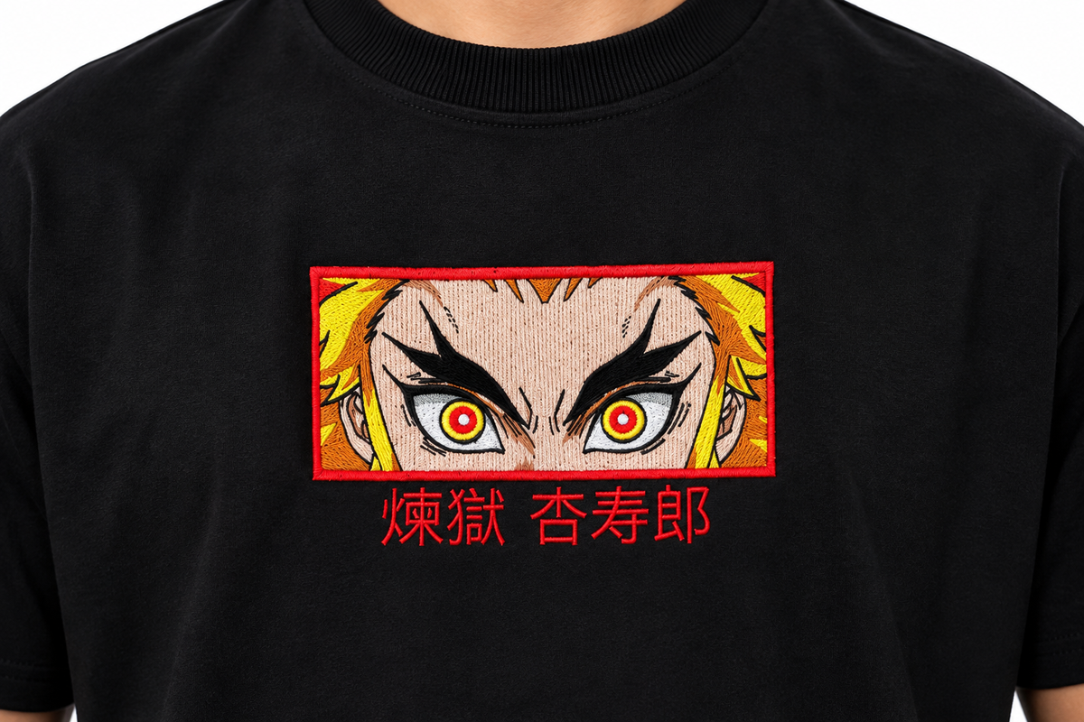 Kyojuro Rengoku embroidered tshirt