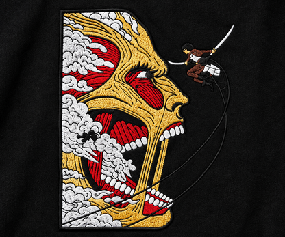 Attact on titan embroidered tshirt