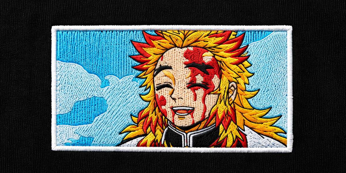 Kyojuro Rengoku embroidered t-shirt