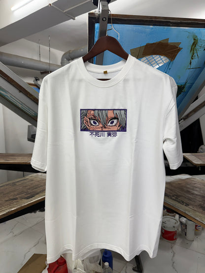 Custom Design Embroidery Oversized T-shirt ( Anime , portrait , pets , cars etc )