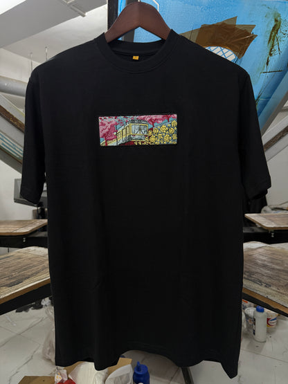 Custom Design Embroidery Oversized T-shirt ( Anime , portrait , pets , cars etc )