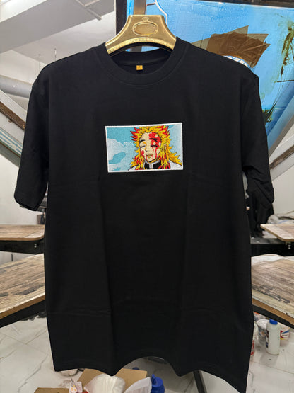 Custom Design Embroidery Oversized T-shirt ( Anime , portrait , pets , cars etc )