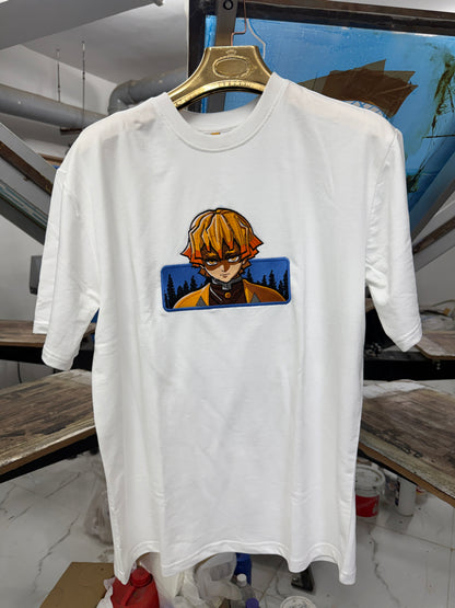 Custom Design Embroidery Oversized T-shirt ( Anime , portrait , pets , cars etc )
