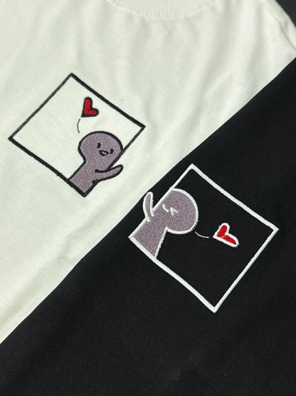 couple t-shirt embroidered {pair}