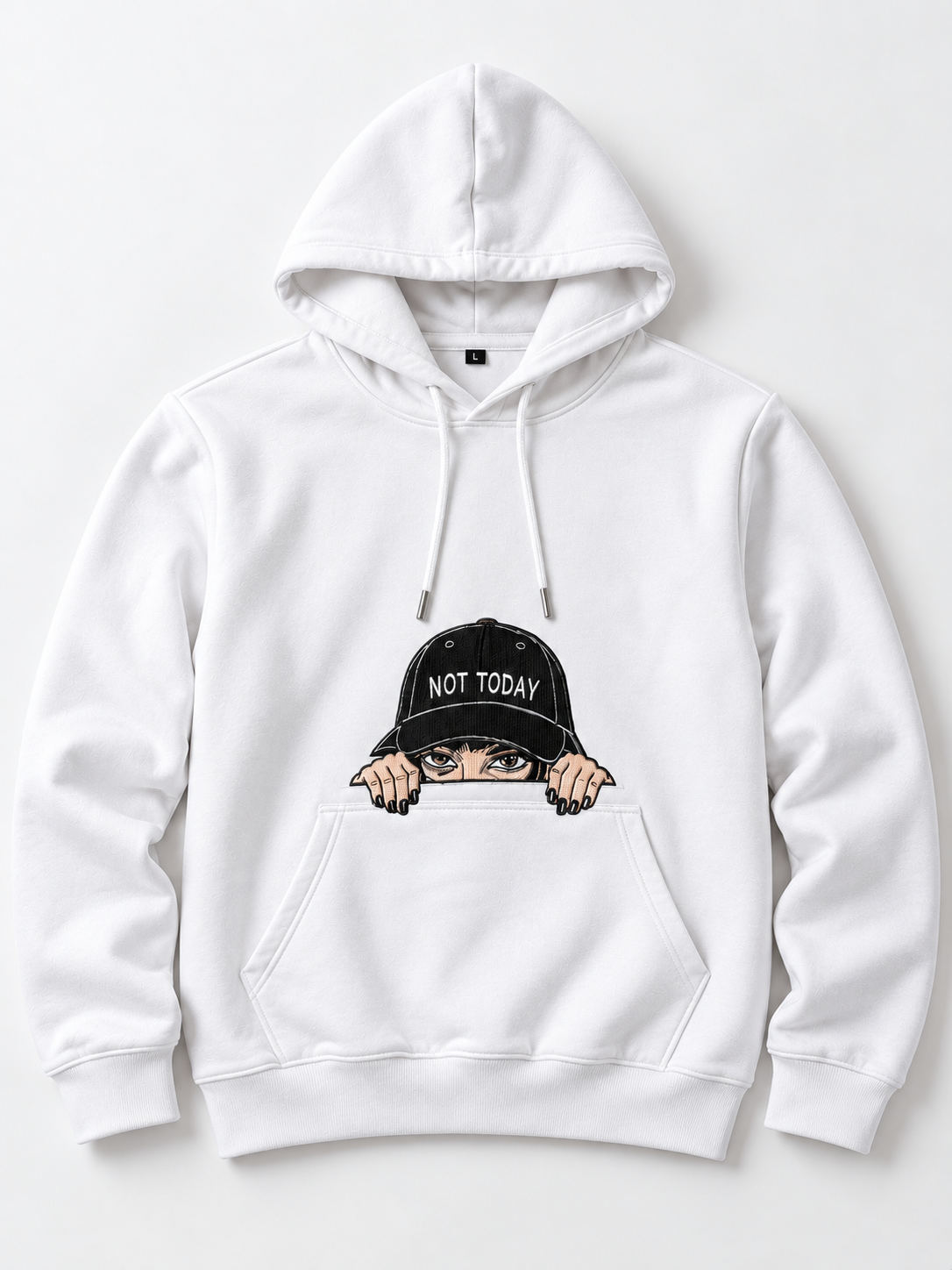 Not Today Embroidered Hoodie