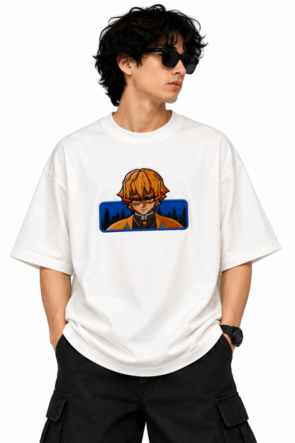 Zenitsu Agatsuma embroidered tshirt
