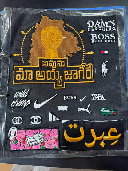 custom iron-on embroidery patches (2-inches)