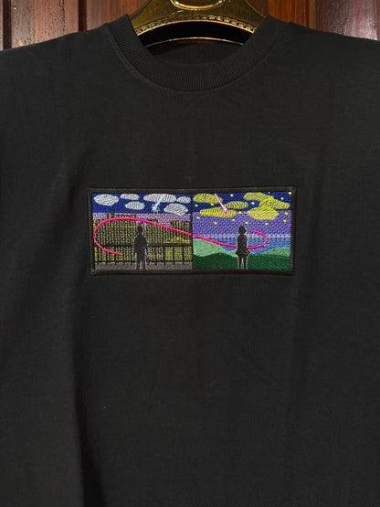 Custom Design Embroidery Oversized T-shirt ( Anime , portrait , pets , cars etc )