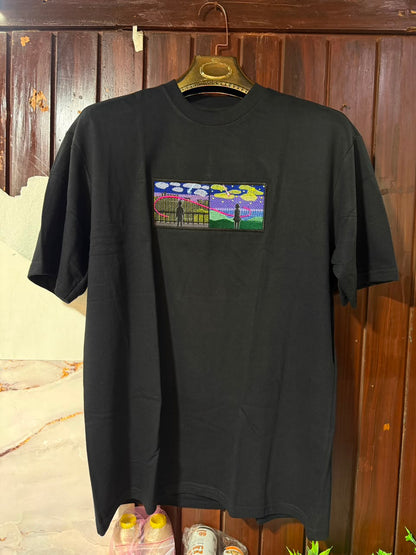 Custom Design Embroidery Oversized T-shirt ( Anime , portrait , pets , cars etc )