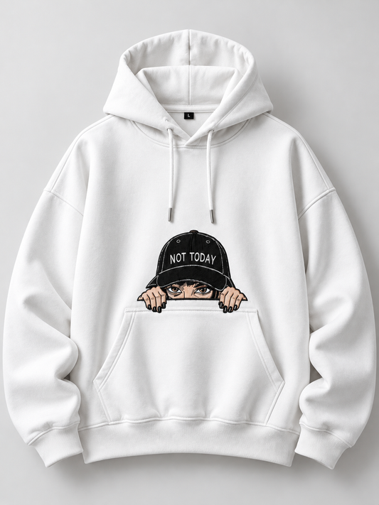 Not Today Embroidered Hoodie